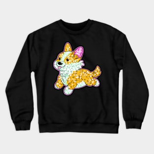 Cute Glitter Corgi Crewneck Sweatshirt